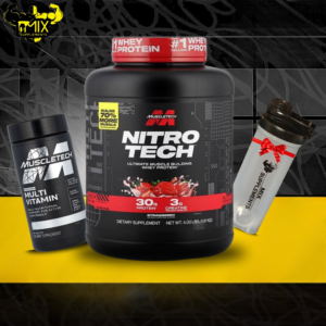 Nitro Tech + Multivitamin Muscletech + Shaker Free Gift